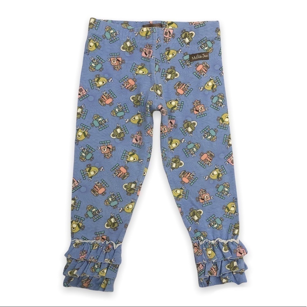 Matilda‎ Jane You & Me Short Circuit Robot Ruffle Leggings Girls 2.